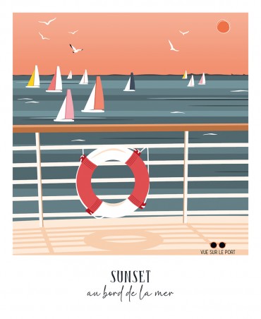 Sunset au bord de la mer