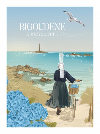 Bigoudène à bicyclette