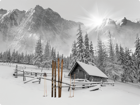 Chalet enneigé